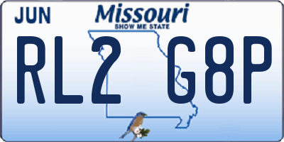 MO license plate RL2G8P
