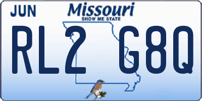 MO license plate RL2G8Q