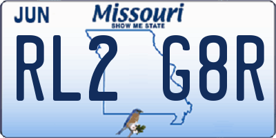 MO license plate RL2G8R