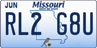 MO license plate RL2G8U