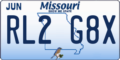 MO license plate RL2G8X