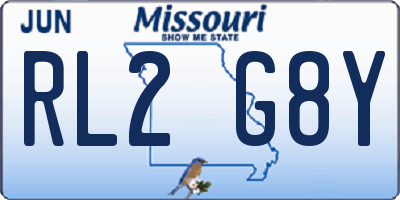 MO license plate RL2G8Y