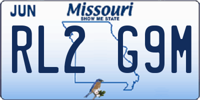 MO license plate RL2G9M