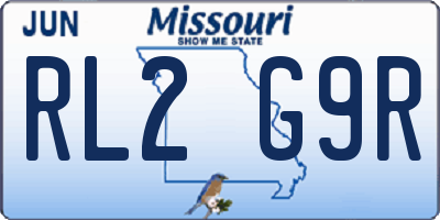 MO license plate RL2G9R