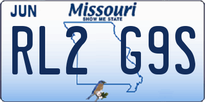 MO license plate RL2G9S