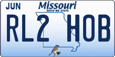 MO license plate RL2H0B