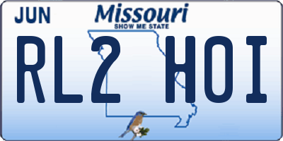 MO license plate RL2H0I