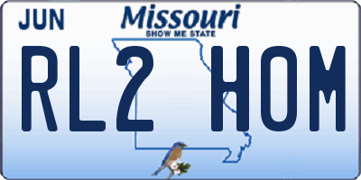 MO license plate RL2H0M