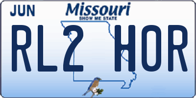 MO license plate RL2H0R
