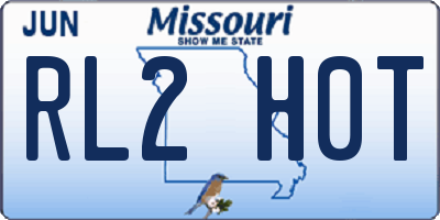 MO license plate RL2H0T