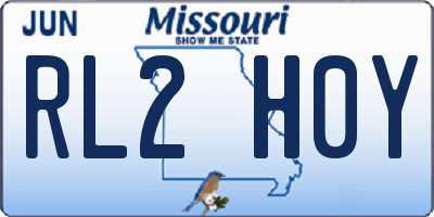 MO license plate RL2H0Y