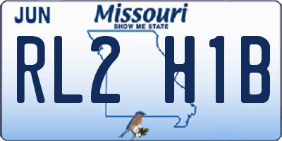 MO license plate RL2H1B