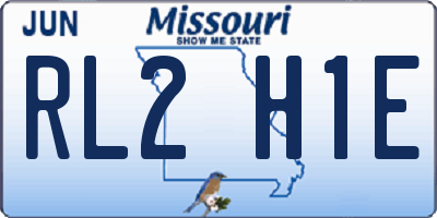 MO license plate RL2H1E
