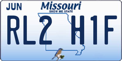 MO license plate RL2H1F