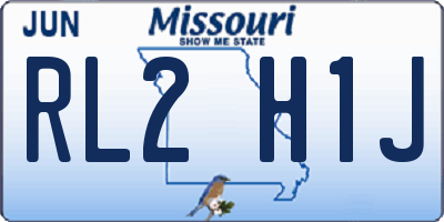 MO license plate RL2H1J