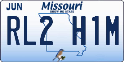 MO license plate RL2H1M