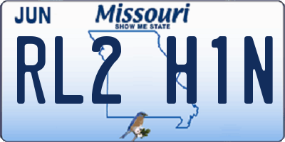 MO license plate RL2H1N