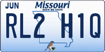 MO license plate RL2H1Q