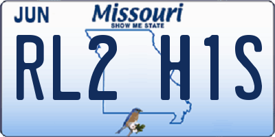 MO license plate RL2H1S