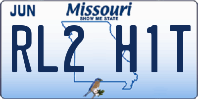 MO license plate RL2H1T