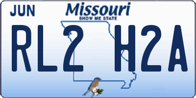 MO license plate RL2H2A