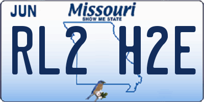MO license plate RL2H2E