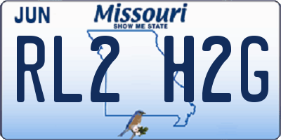 MO license plate RL2H2G