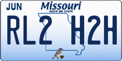 MO license plate RL2H2H