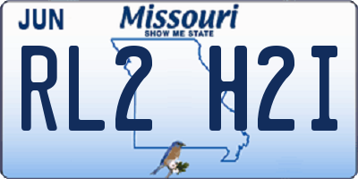 MO license plate RL2H2I