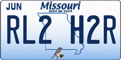 MO license plate RL2H2R