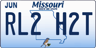 MO license plate RL2H2T