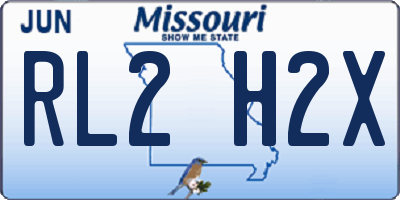 MO license plate RL2H2X