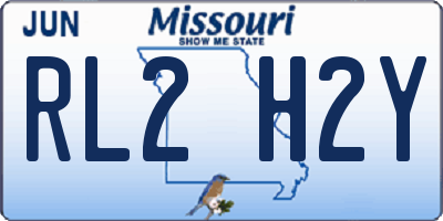 MO license plate RL2H2Y