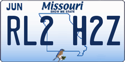 MO license plate RL2H2Z