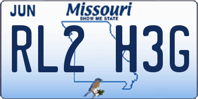 MO license plate RL2H3G