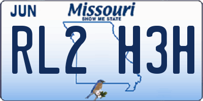 MO license plate RL2H3H