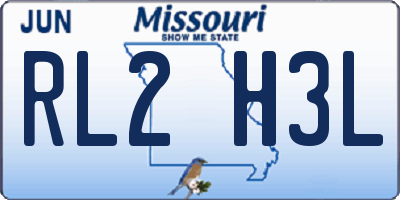 MO license plate RL2H3L