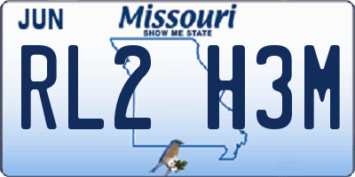 MO license plate RL2H3M