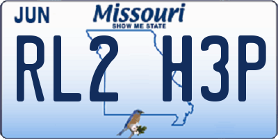 MO license plate RL2H3P