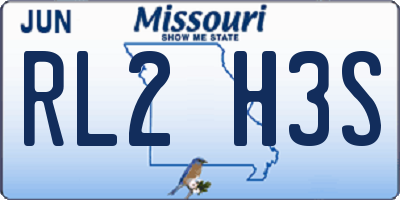 MO license plate RL2H3S
