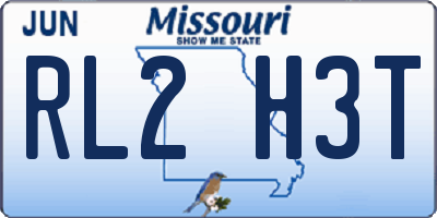 MO license plate RL2H3T