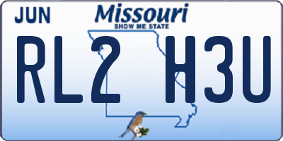 MO license plate RL2H3U