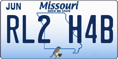 MO license plate RL2H4B