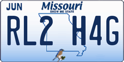 MO license plate RL2H4G