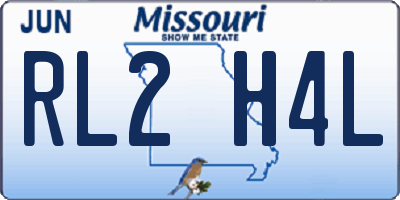 MO license plate RL2H4L