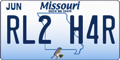 MO license plate RL2H4R