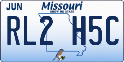 MO license plate RL2H5C