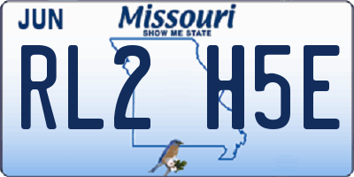 MO license plate RL2H5E