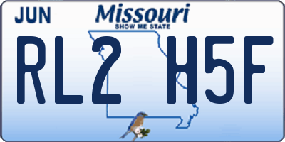 MO license plate RL2H5F