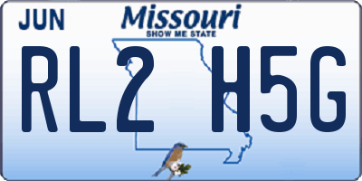 MO license plate RL2H5G